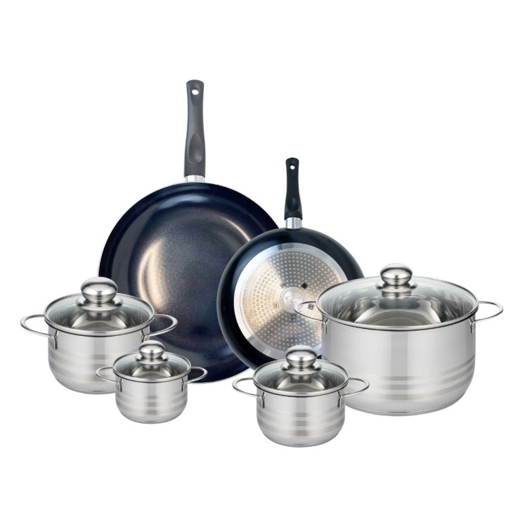Batterie de cuisine Prima Brillant en aluminium et inox - 12 à 32 cm