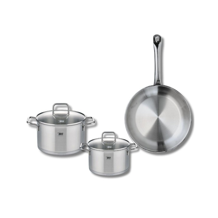 Batterie de cuisine Profi Citrin en inox - 16, 20 et 28 cm