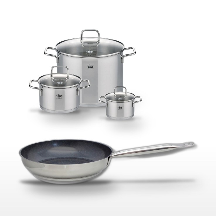 Batterie de cuisine Profi Therm Platinum en inox et céramique - 28 cm