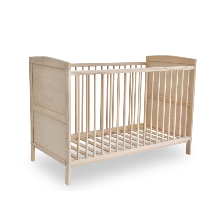 Lit bébé évolutif en bois de hêtre naturel