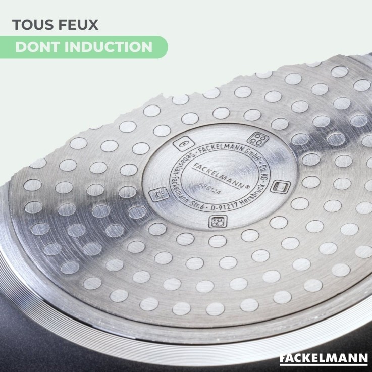 Batterie de cuisine Brandao Océan en aluminium recyclé - 10 pièces - noire