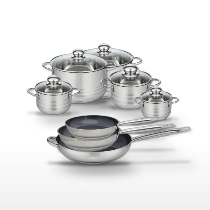 Lot de poêles et faitouts Profi Therm Platinum en céramique et inox