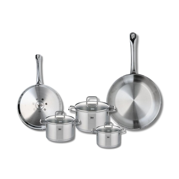 Batterie de cuisine Profi Citrin en inox - 8 pièces - grise