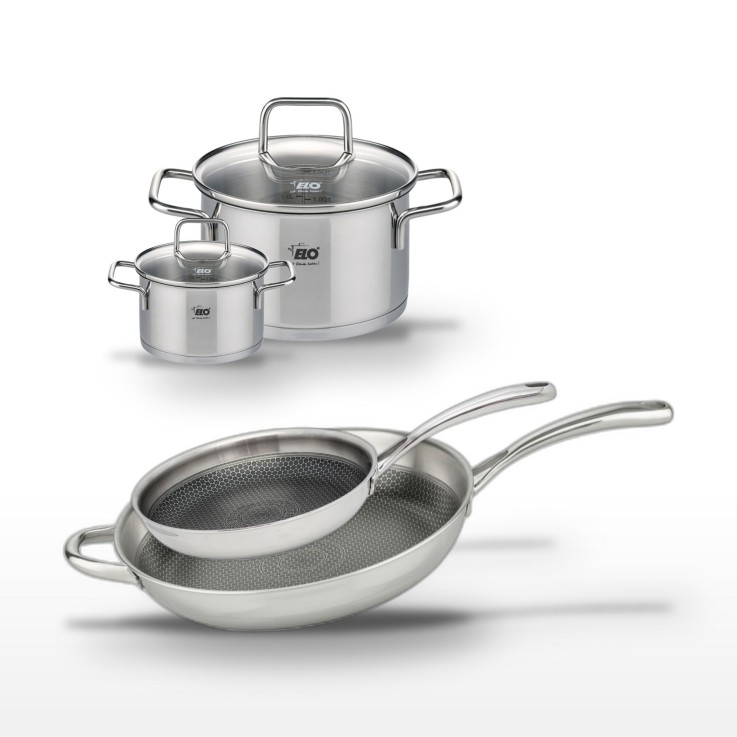 Batterie de cuisine Relief Evolution en inox - 28/32 cm - 12/20 cm