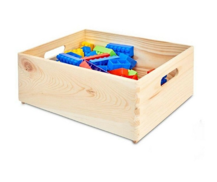 Boîte empilable en pin naturel - Kairus 1