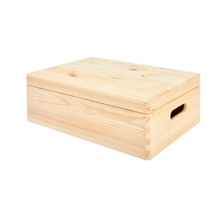 Boîte avec couvercle en pin naturel - Boxy 1