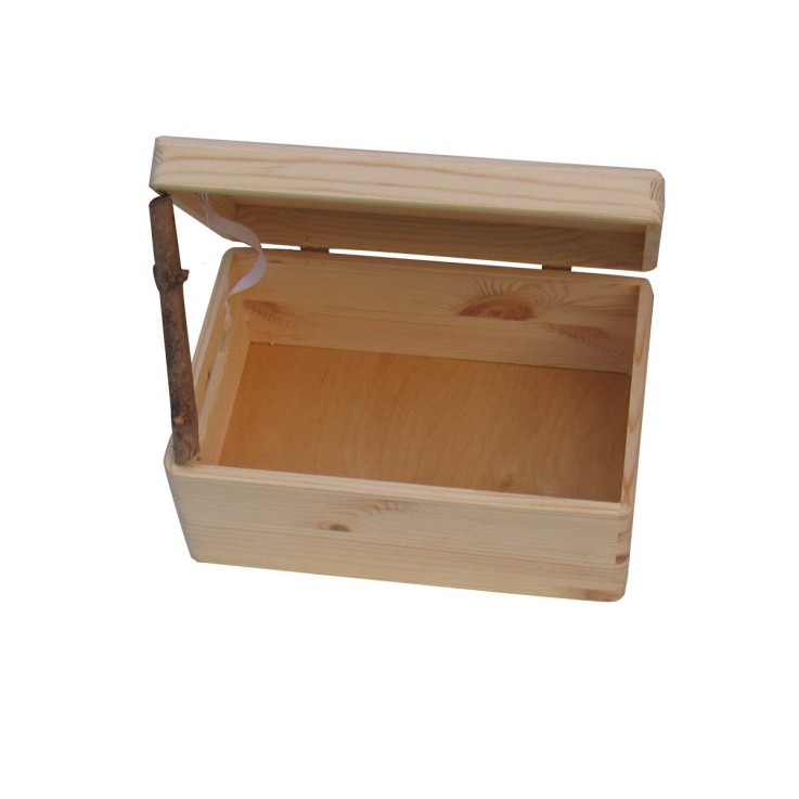 Boîte avec couvercle en pin naturel - Boxy 1