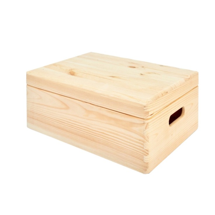 Boîte avec couvercle en pin naturel - Boxy 2