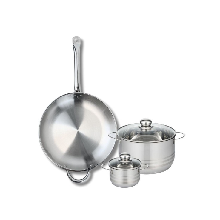 Batterie de cuisine Profi Brillant en inox - 12, 20 et 32 cm