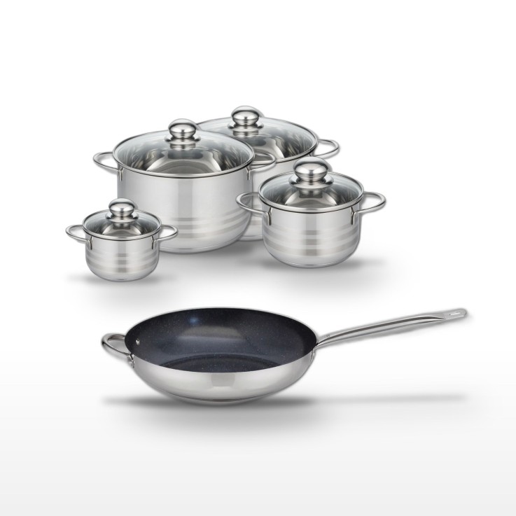Batterie de cuisine Profi Therm Platinum en inox - 5 pièces - 32 cm