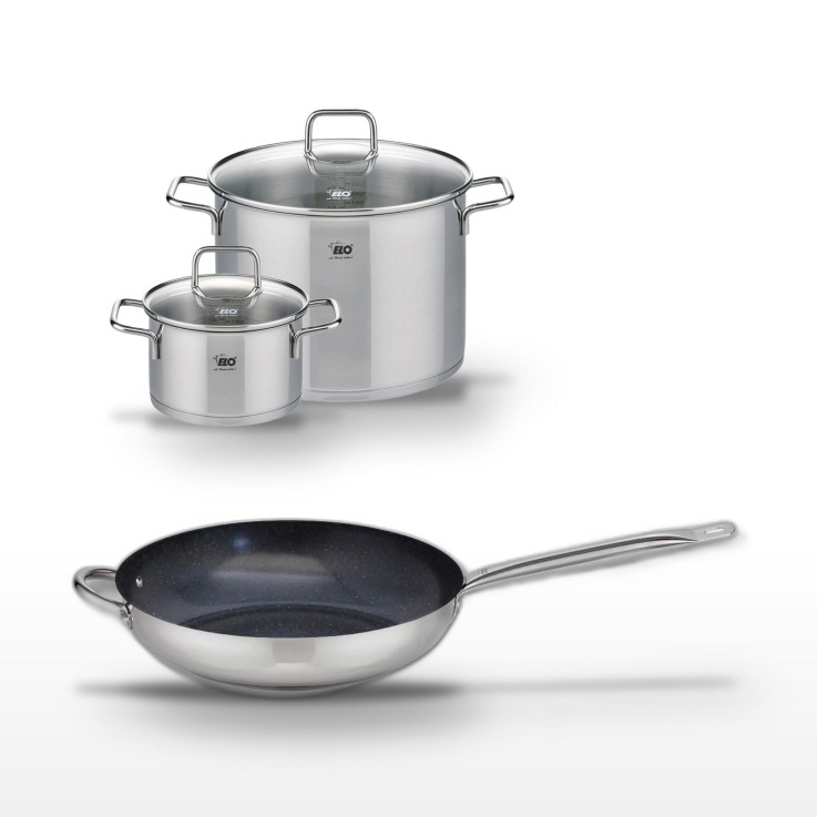 Batterie de cuisine Profi Therm Platinum en inox - 32 cm - 20/26 cm
