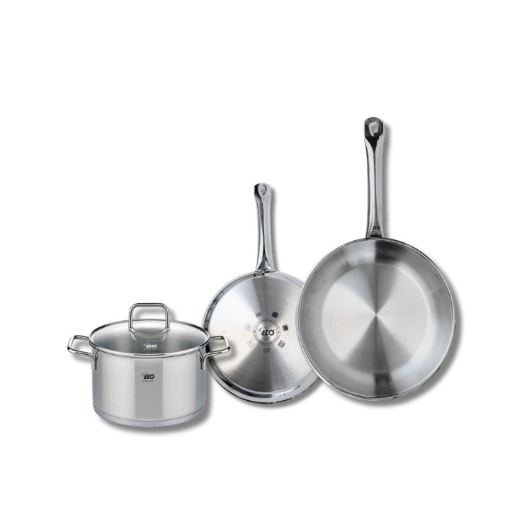 Batterie de cuisine Profi Citrin en inox - 20, 24 et 28 cm