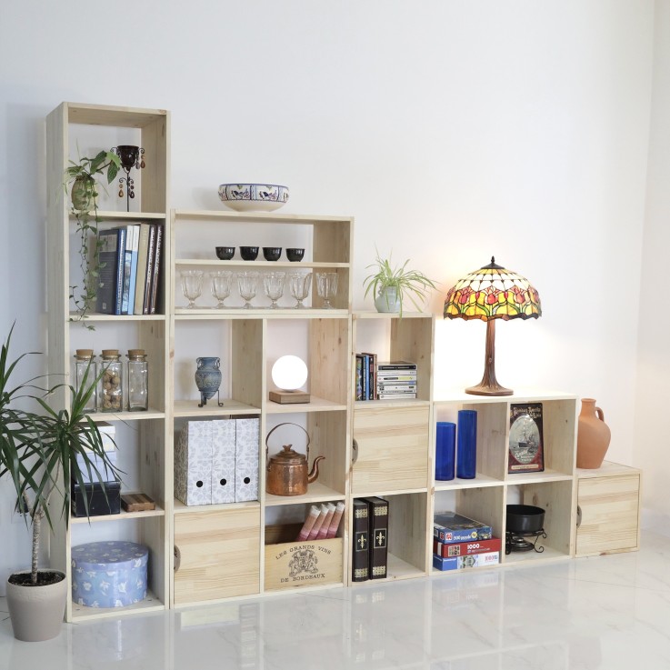 Etagère en pin massif Germain 3X2