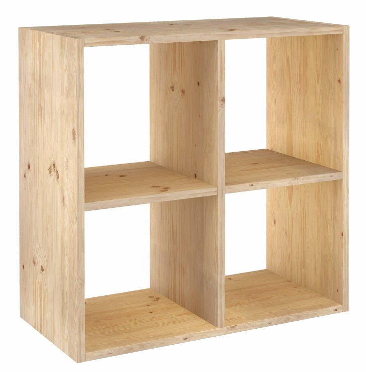 Etagère en pin massif Germain 2X2