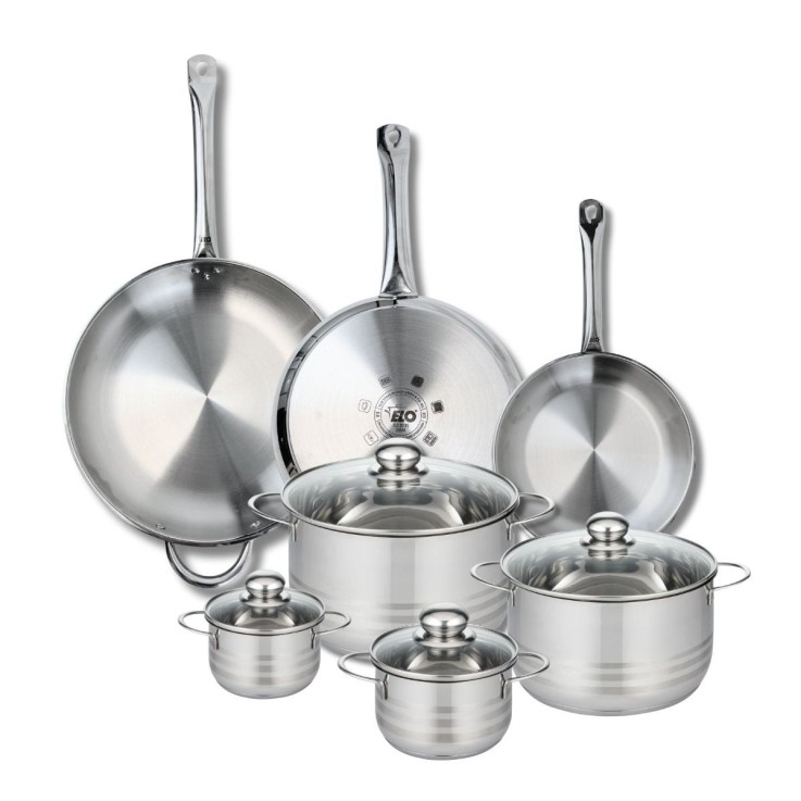 Batterie de cuisine Profi Brillant en inox - 7 pièces - gris