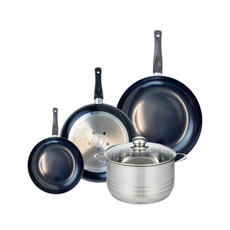 Batterie de cuisine Prima Brillant en aluminium et inox - 20 à 32 cm
