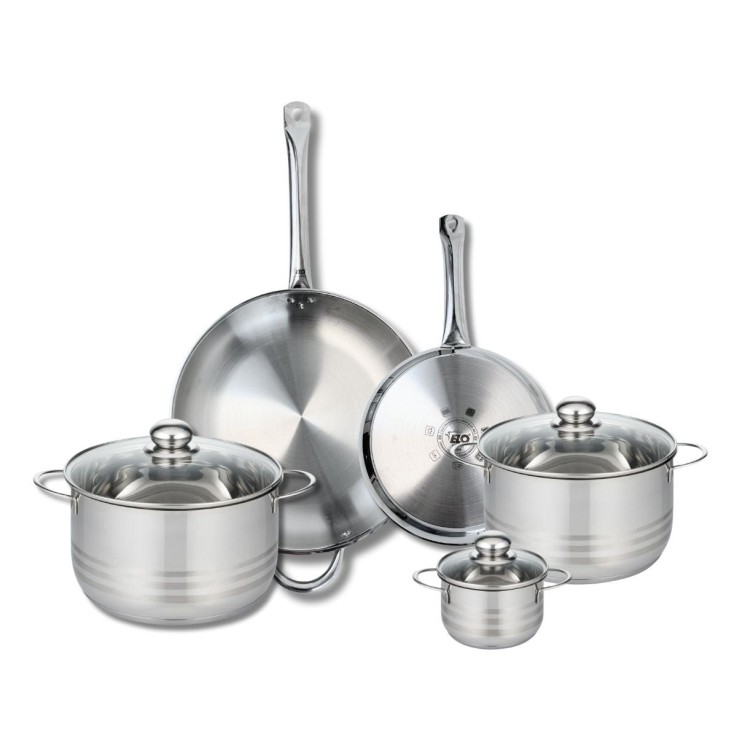 Batterie de cuisine Profi Brillant en inox - 5 pièces - 12, 20, 24 et 32 cm