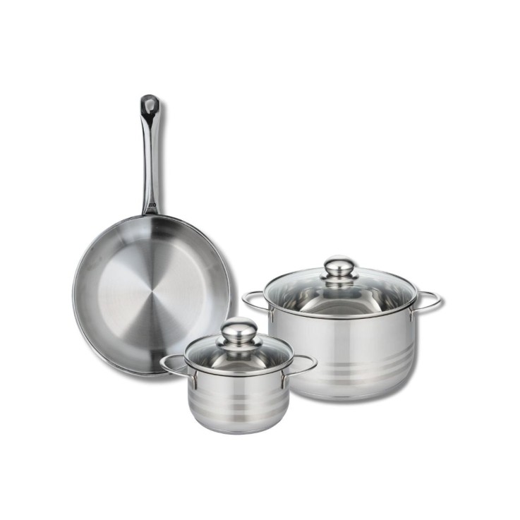 Batterie de cuisine Profi Brillant en inox - 28 cm - faitouts 16/24 cm