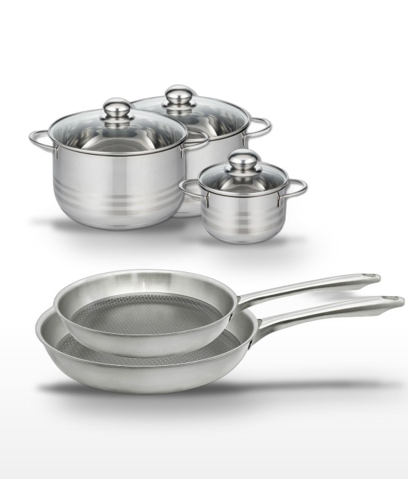 Batterie de cuisine en inox...
