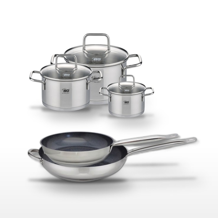 Batterie de cuisine Profi Therm Platinum en inox - 5 pièces - gris