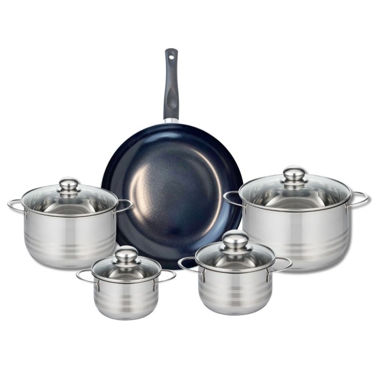 Batterie de cuisine Prima Brillant en aluminium et inox