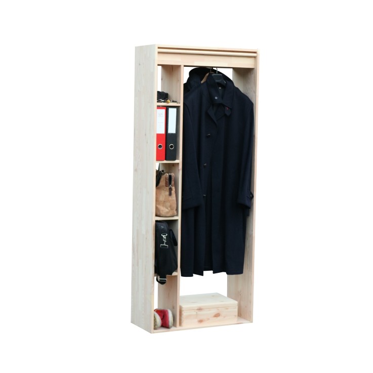 Armoire sans pieds en pin massif Germain