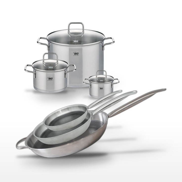 Batterie de cuisine Relief Solution Citrin en inox - 6 pièces sans PFAS