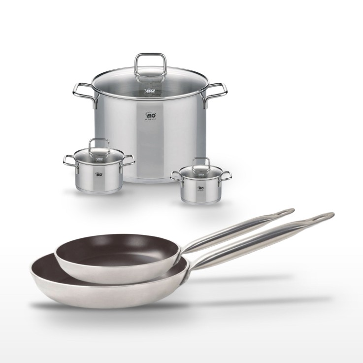 Batterie de cuisine Bistro Line et Citrin en aluminium et inox - noir