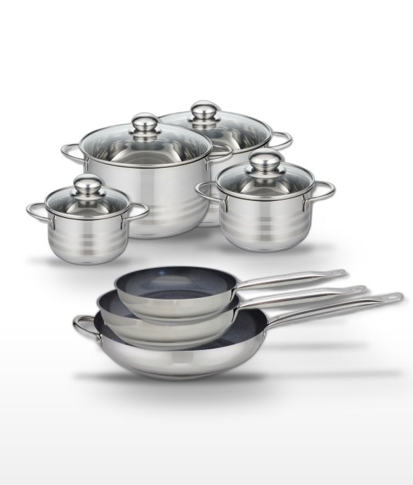 Batterie de cuisine en inox...