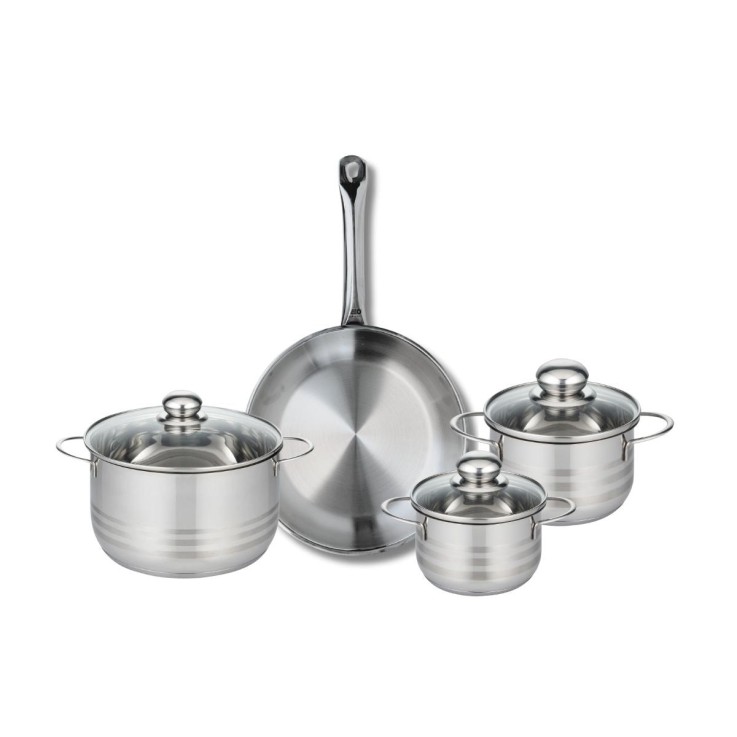 Batterie de cuisine Profi Brillant en inox - 28 cm - 14, 16 et 20 cm