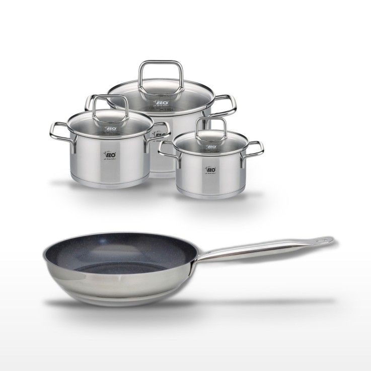 Batterie de cuisine Profi Therm Platinum et Citrin en inox - 28 cm
