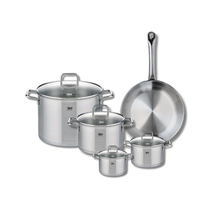 Batterie de cuisine Profi Citrin en inox - 5 pièces - 12 à 28 cm