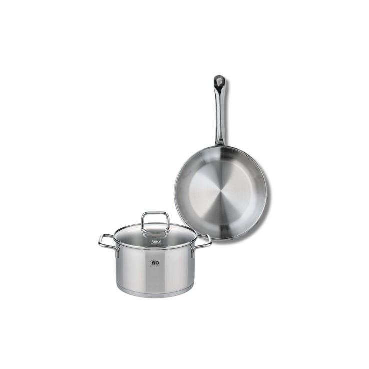 Ensemble de cuisson Profi Citrin en inox - poêle 24 cm - faitout 20 cm