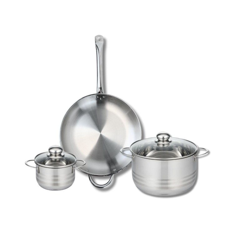 Batterie de cuisine Profi Brillant en inox - 32, 14 et 24 cm