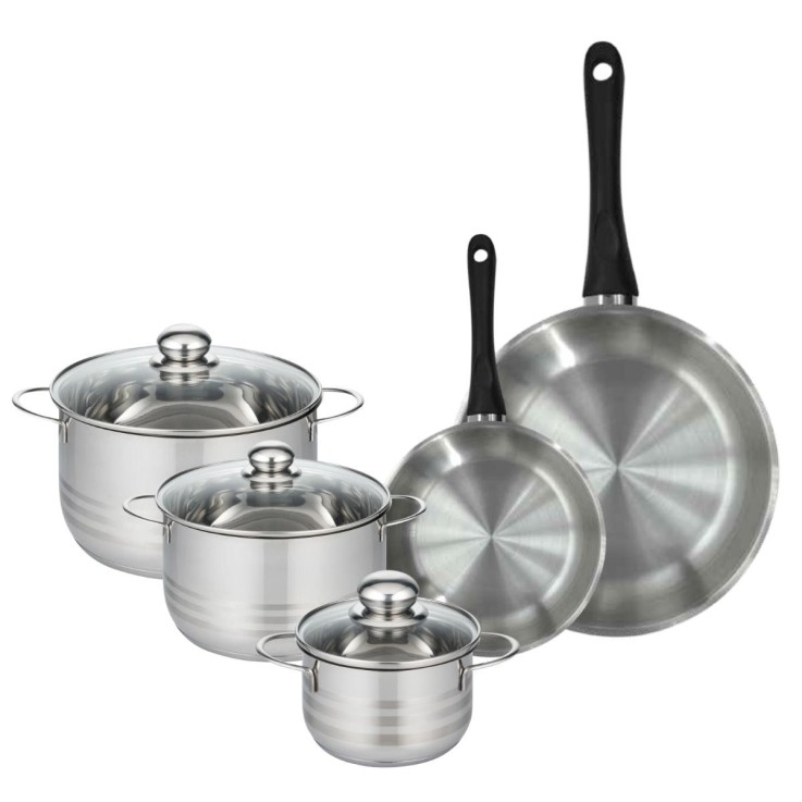 Batterie de cuisine Geneva en inox - 5 pièces - 16 à 28 cm