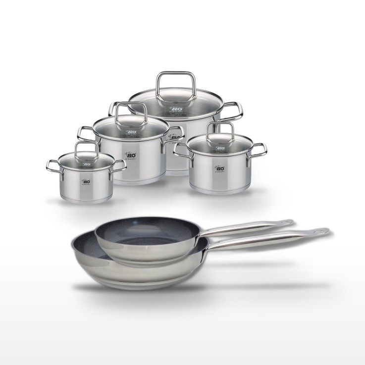 Batterie de cuisine Profi Therm Platinum en inox - 6 pièces