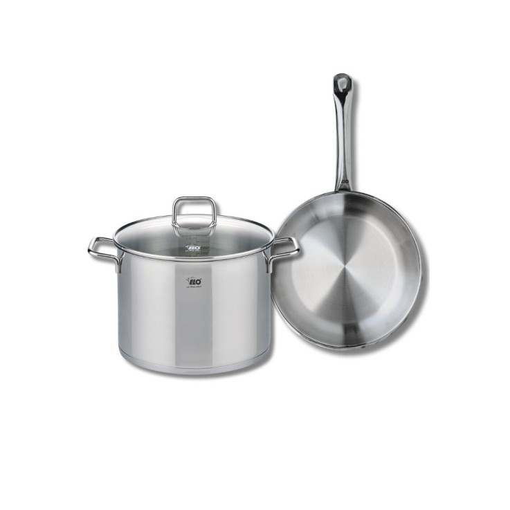 Ensemble poêle et faitout Profi Citrin en inox - 28 cm - 26 cm