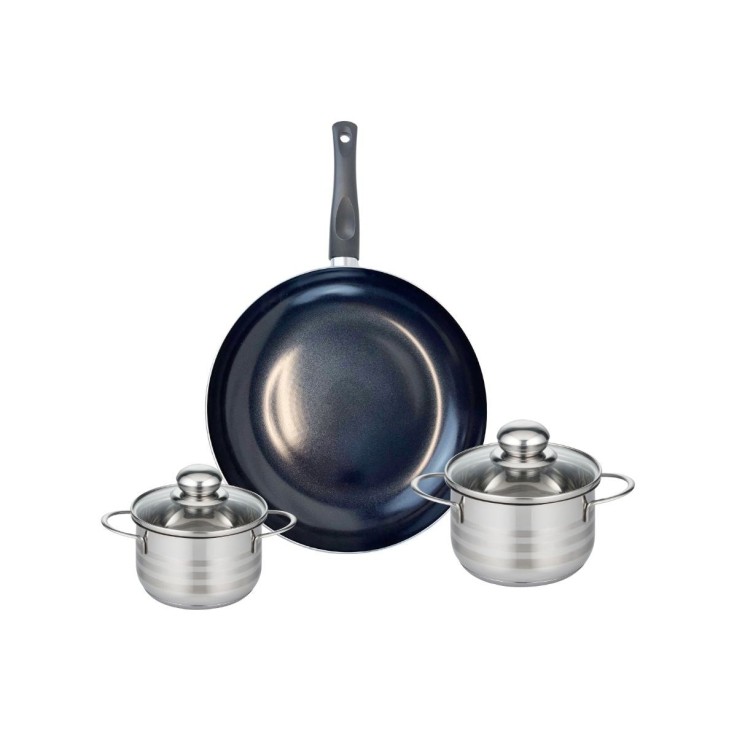 Batterie de cuisine Prima Brillant en aluminium et inox - 32 cm