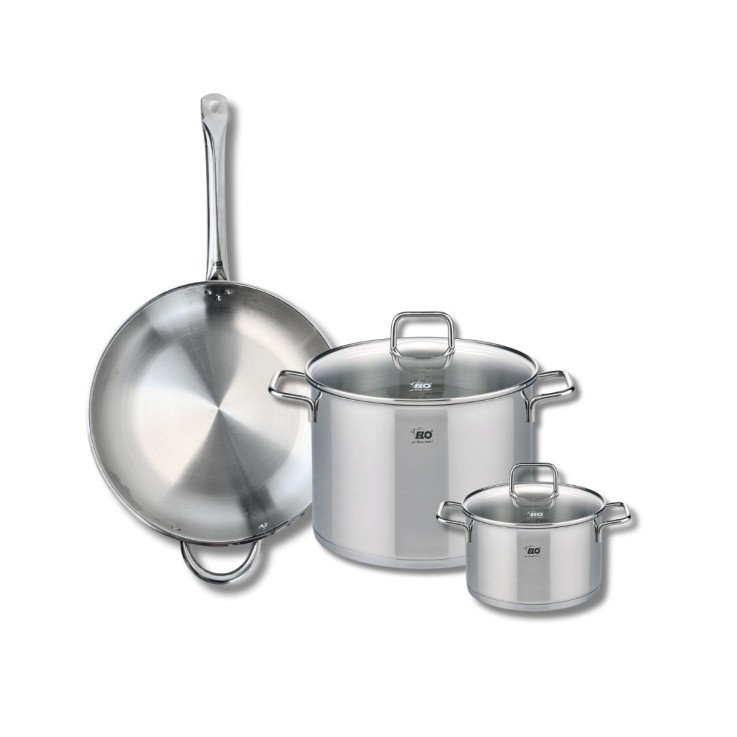 Batterie de cuisine Profi Citrin en inox - 32, 16 et 26 cm