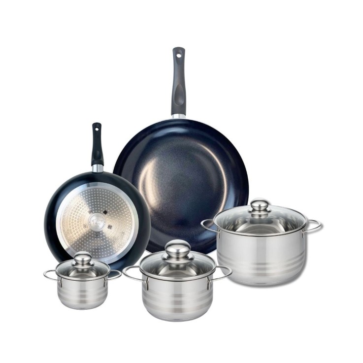 Batterie de cuisine Prima Brillant en aluminium et inox