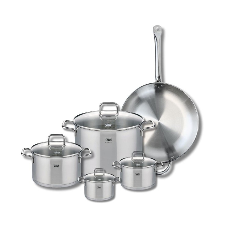 Batterie de cuisine Profi Citrin en inox - 32 cm - faitouts 12/14/20/26 cm