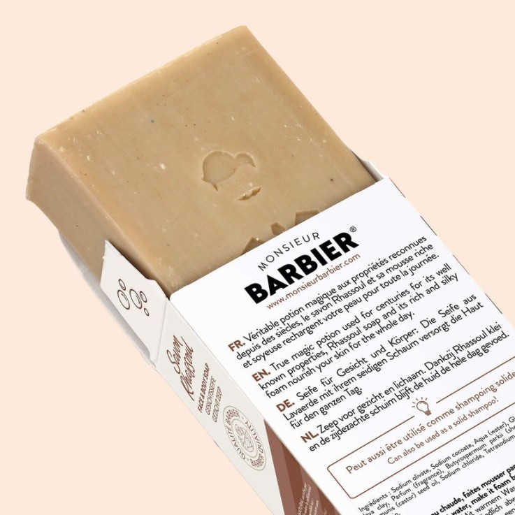 Savon surgras visage et corps Rhassoul kitchen (100gr)