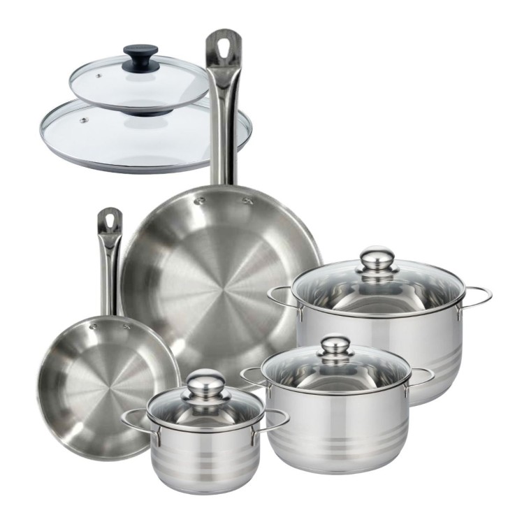 Batterie de cuisine Eterna en inox - 16, 20, 24 et 28 cm
