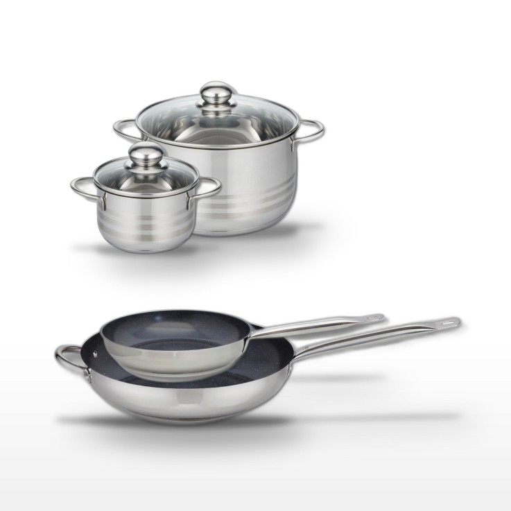 Batterie de cuisine Profi Therm Platinum en inox - 24/32 cm - 14/20 cm
