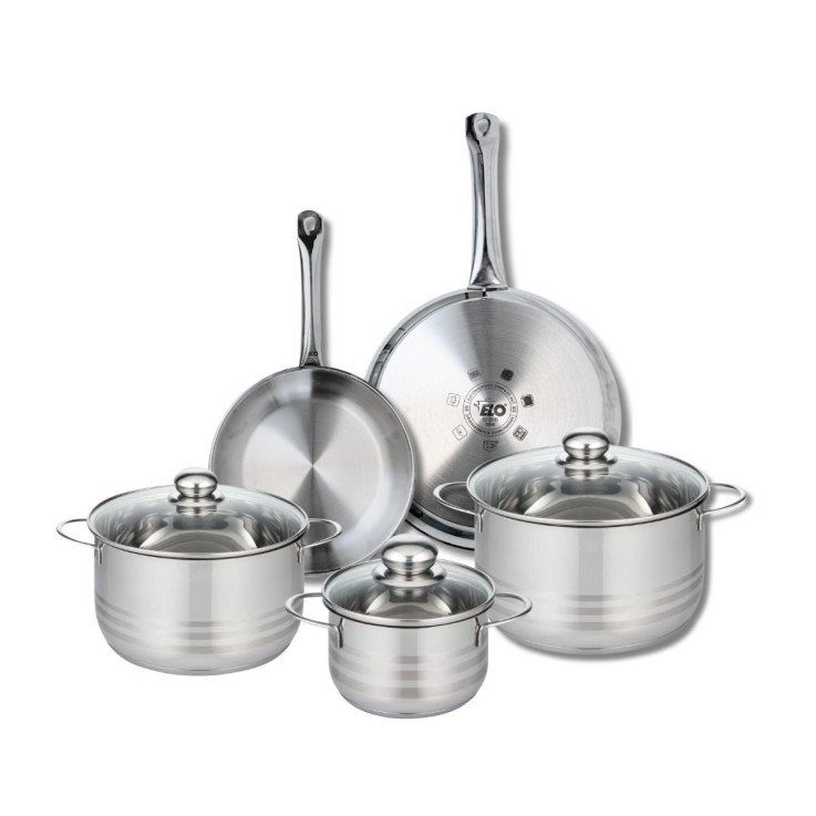 Batterie de cuisine Profi Brillant en inox - 5 pièces - 16, 20, 24 et 28 cm