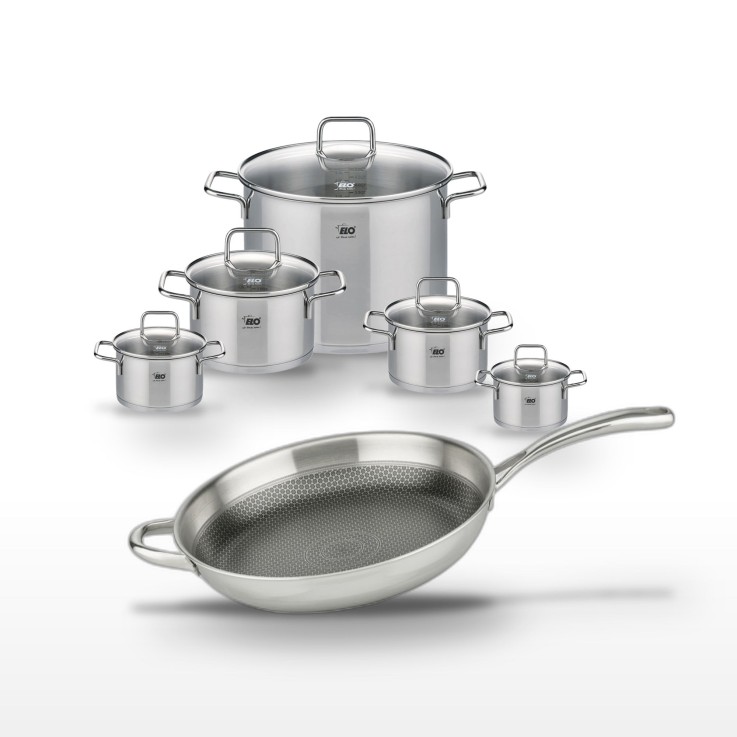 Batterie de cuisine Relief Evolution et Citrin en inox