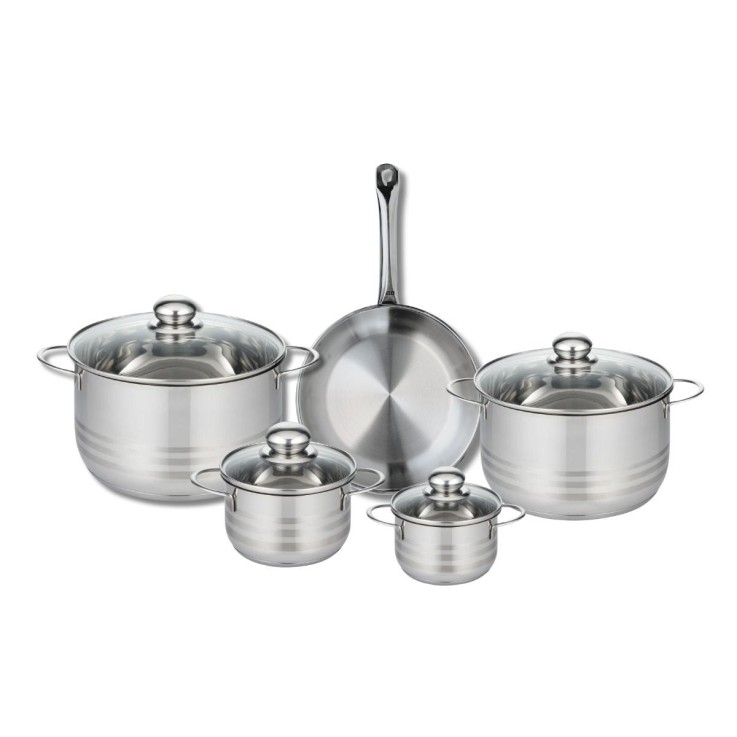 Batterie de cuisine Profi Brillant en inox - 12, 14, 20 et 24 cm