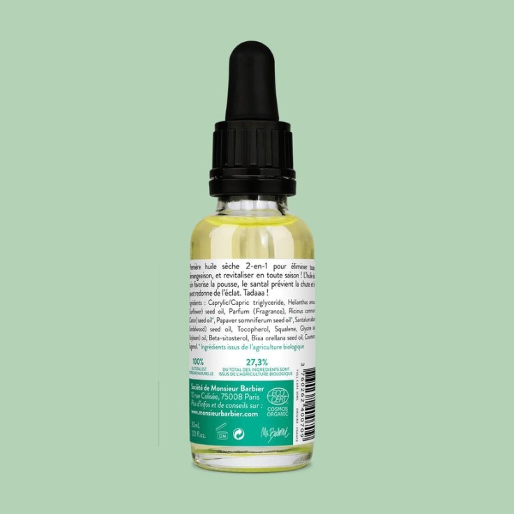 Huile sèche Bio à Barbe & Cheveux Full care (30ml)