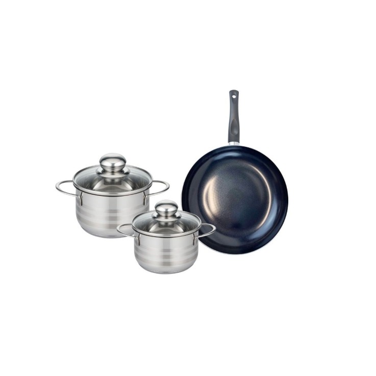 Batterie de cuisine Prima Brillant en aluminium et inox