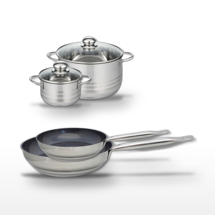 Batterie de cuisine Profi Therm Platinum en inox - 24/28 et 14/20 cm